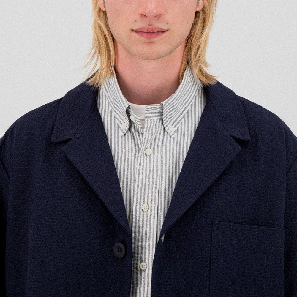 Howlin' - Cosmic Crispy Seersucker Jacket - Navy