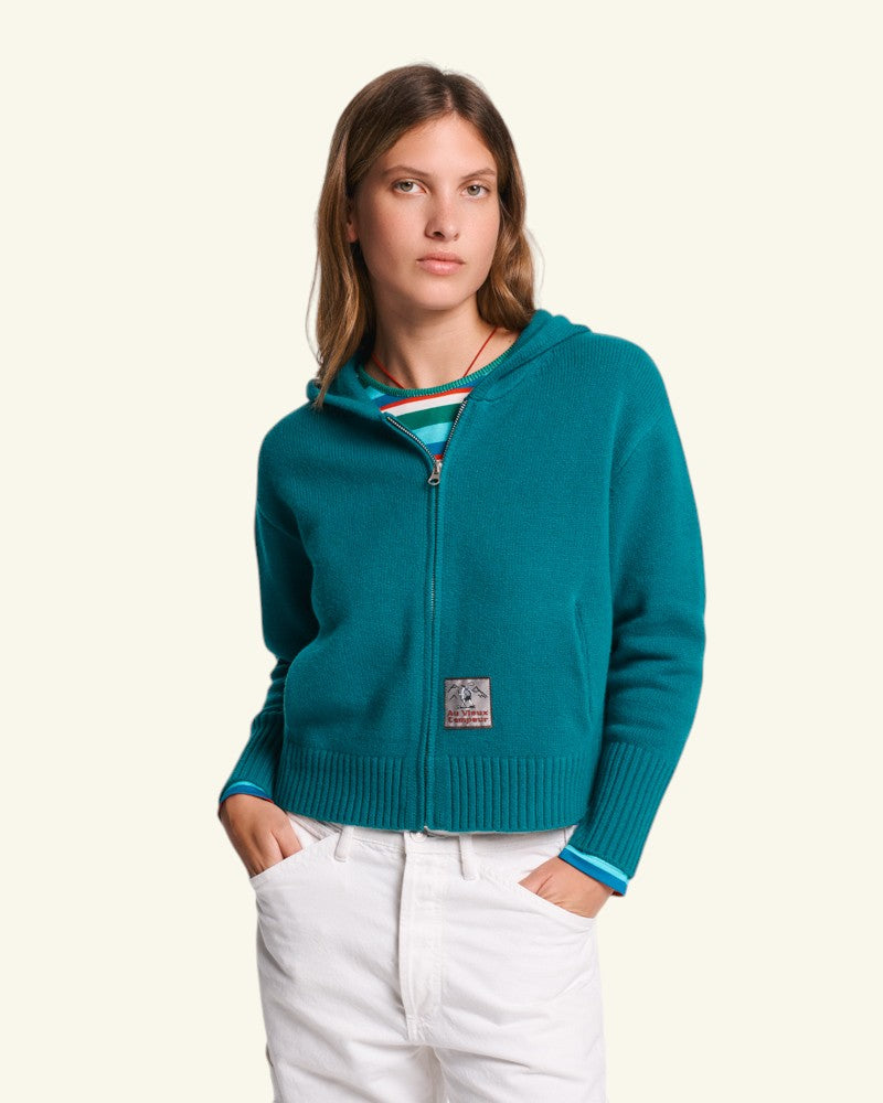 Au Vieux Campeur - Congés Payés - Pull Daisy - Vert Canard