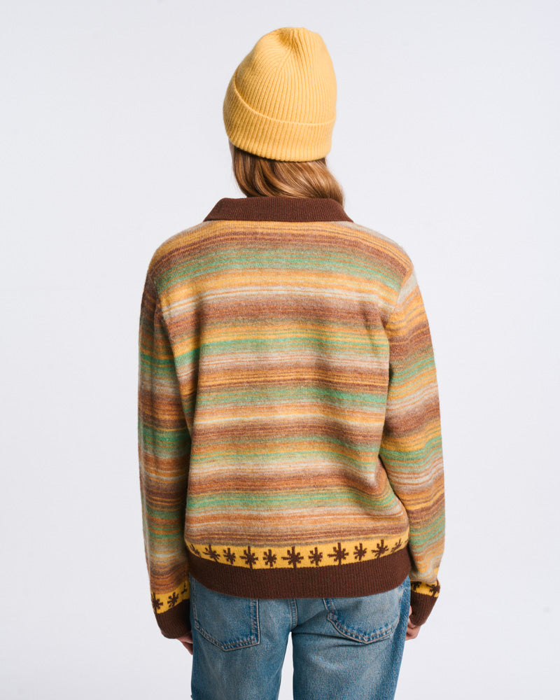 Au Vieux Campeur - Paid Leave - Hugo Sweater - Brown & Yellow