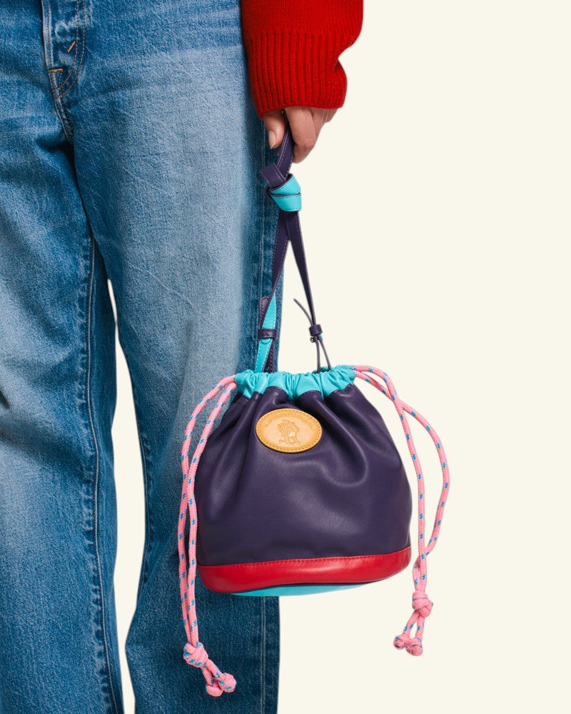 Au Vieux Campeur - Paid Leave - Climber Bag - Purple Turquoise & Pink