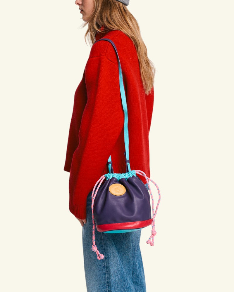 Au Vieux Campeur - Paid Leave - Climber Bag - Purple Turquoise & Pink