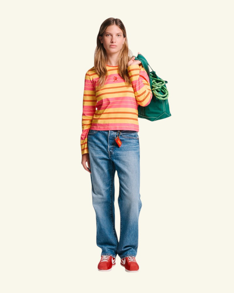 Au Vieux Campeur - Paid Leave - Bianca T-Shirt - Yellow Pink & Red
