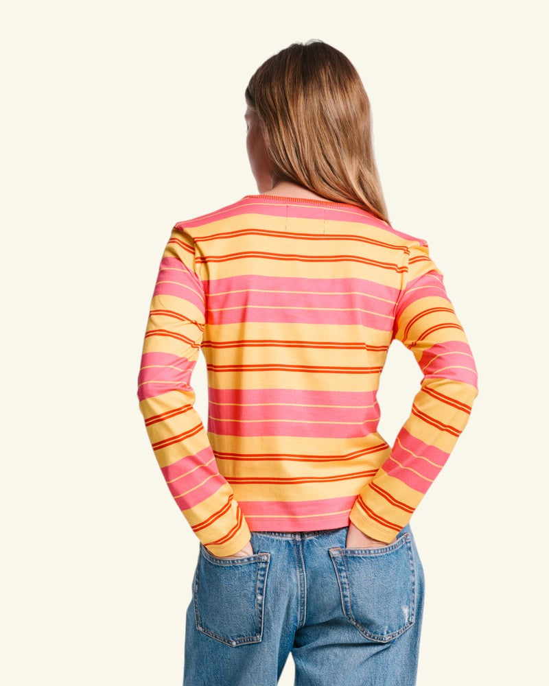 Au Vieux Campeur - Paid Leave - Bianca T-Shirt - Yellow Pink & Red