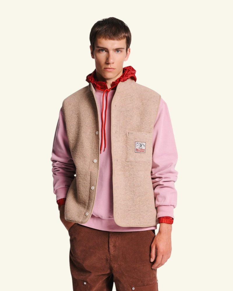 Au Vieux Campeur - Paid Leave - Louison Sleeveless Jacket - Beige