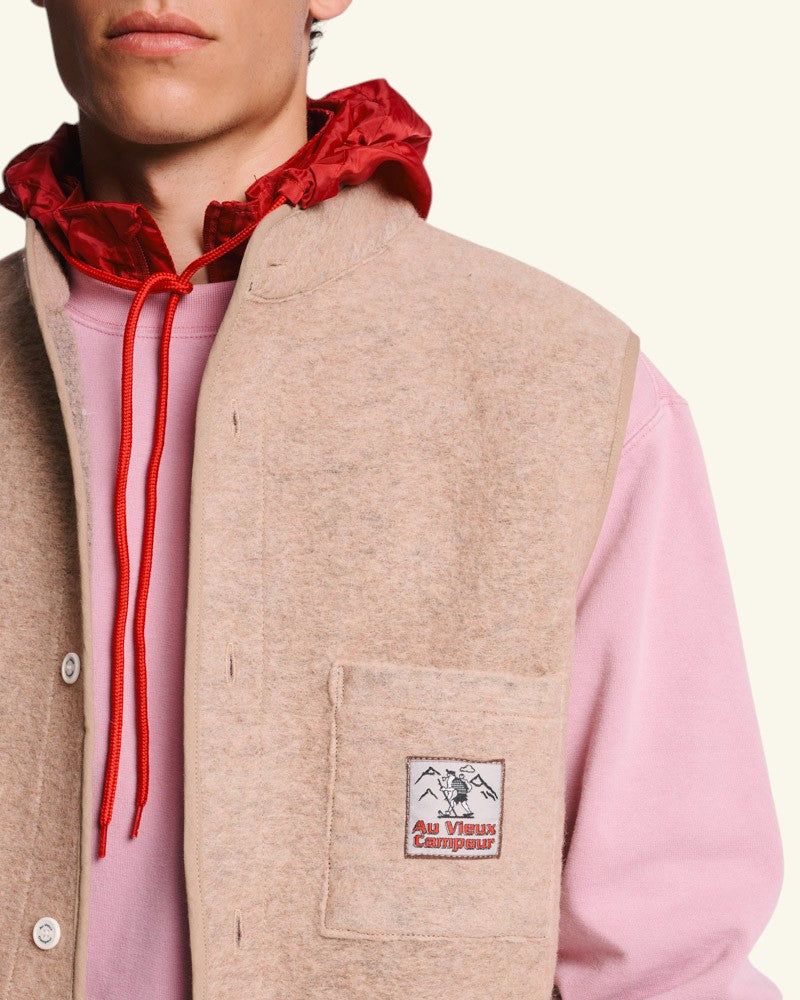 Au Vieux Campeur - Paid Leave - Louison Sleeveless Jacket - Beige