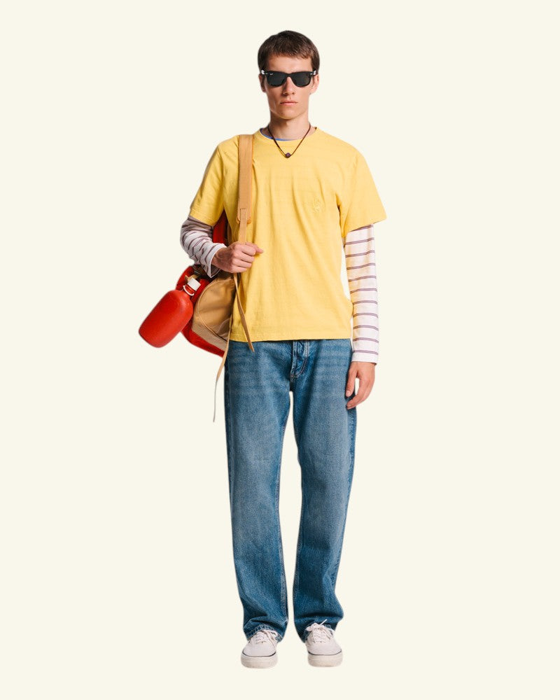 Au Vieux Campeur - Paid Holidays - Mercer T-shirt - Yellow