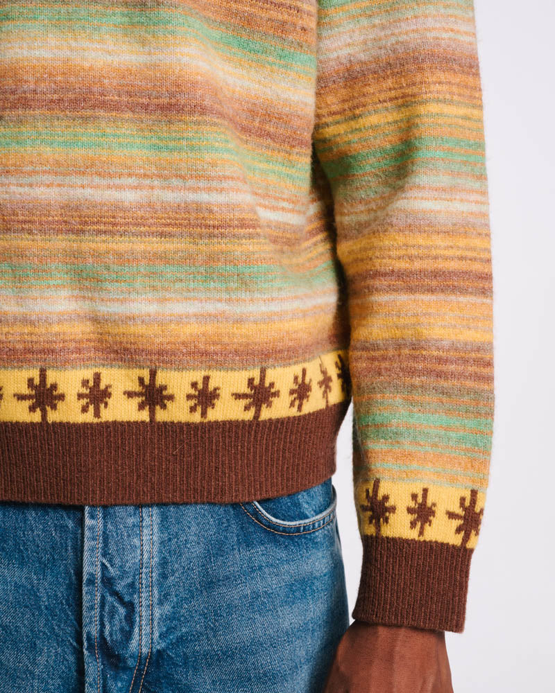 Au Vieux Campeur - Paid Leave - Hugo Sweater - Brown & Yellow