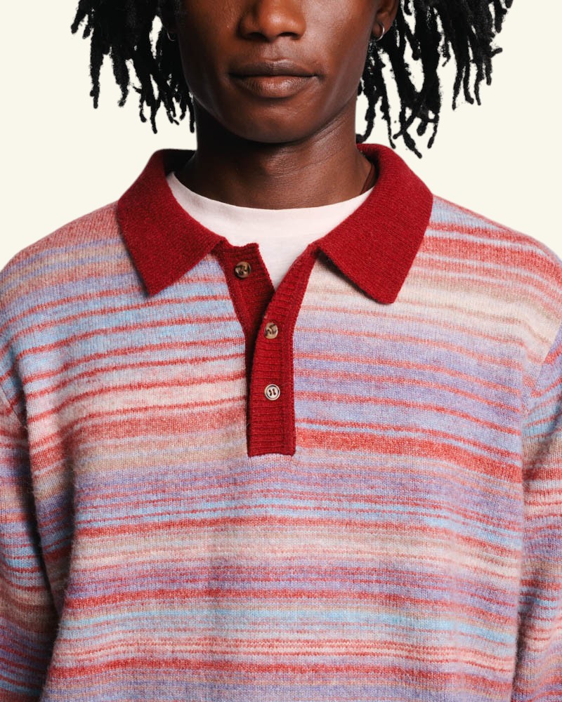 Au Vieux Campeur - Paid Leave - Hugo Sweater - Bordeaux & Bleu