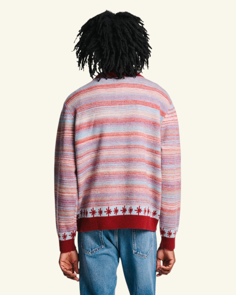 Au Vieux Campeur - Paid Leave - Hugo Sweater - Bordeaux & Bleu