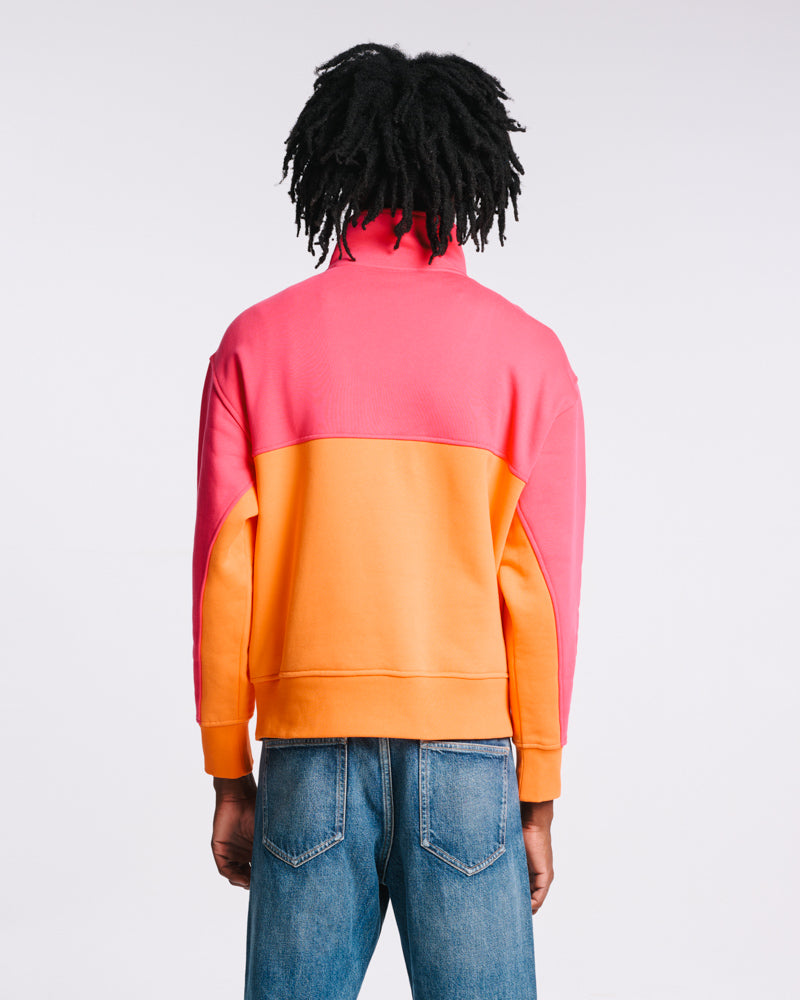 Au Vieux Campeur - Paid Leave - Vc Sport Sweatshirt - Pink & Orange