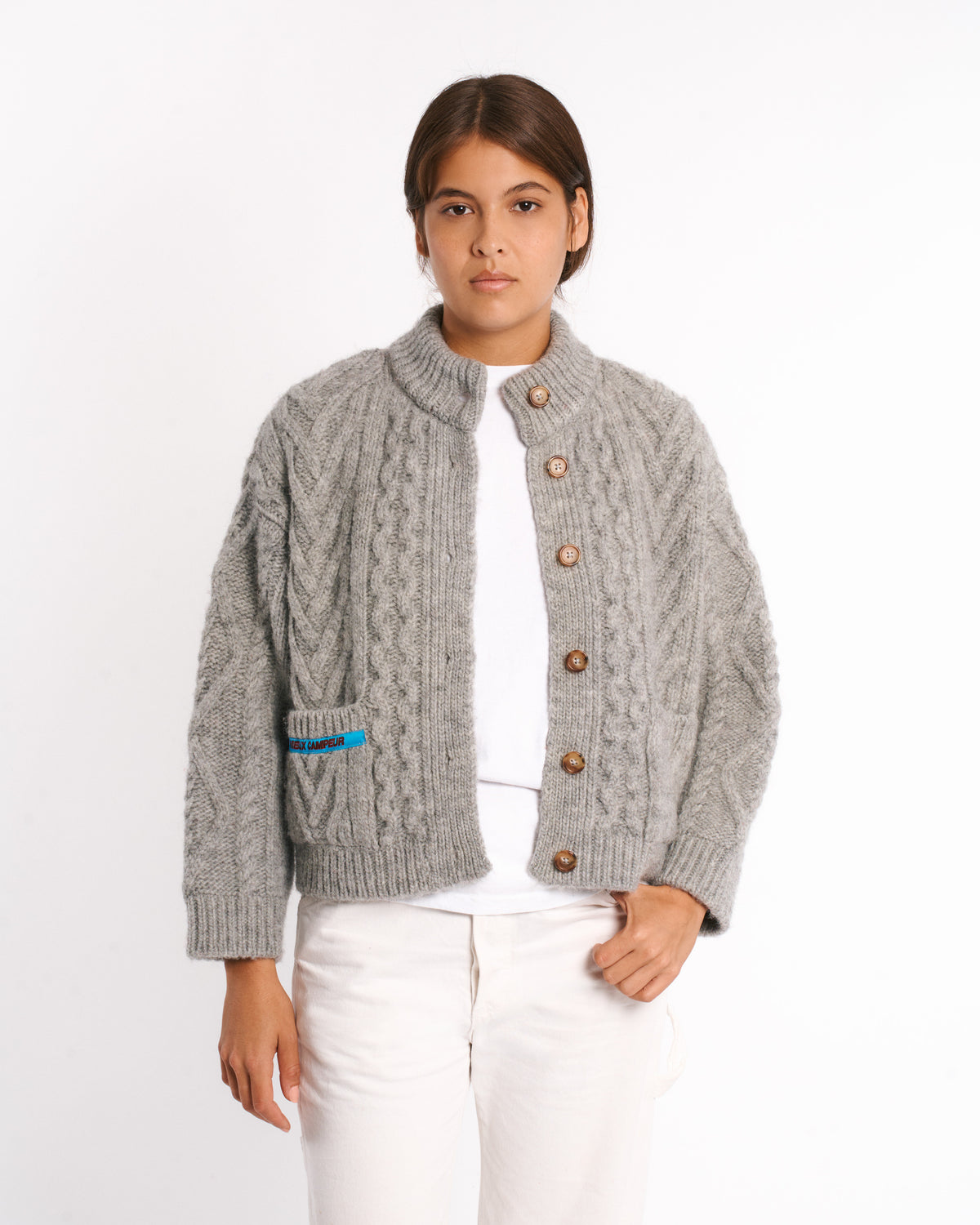 Au Vieux Campeur - Paid Leave - Elena Cardigan - Heather Gray