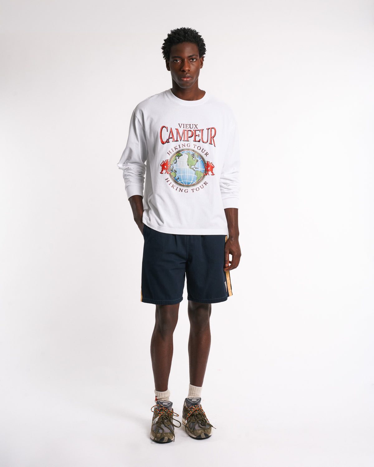 Au Vieux Campeur - Paid Holidays - Hiking tour T-shirt - White