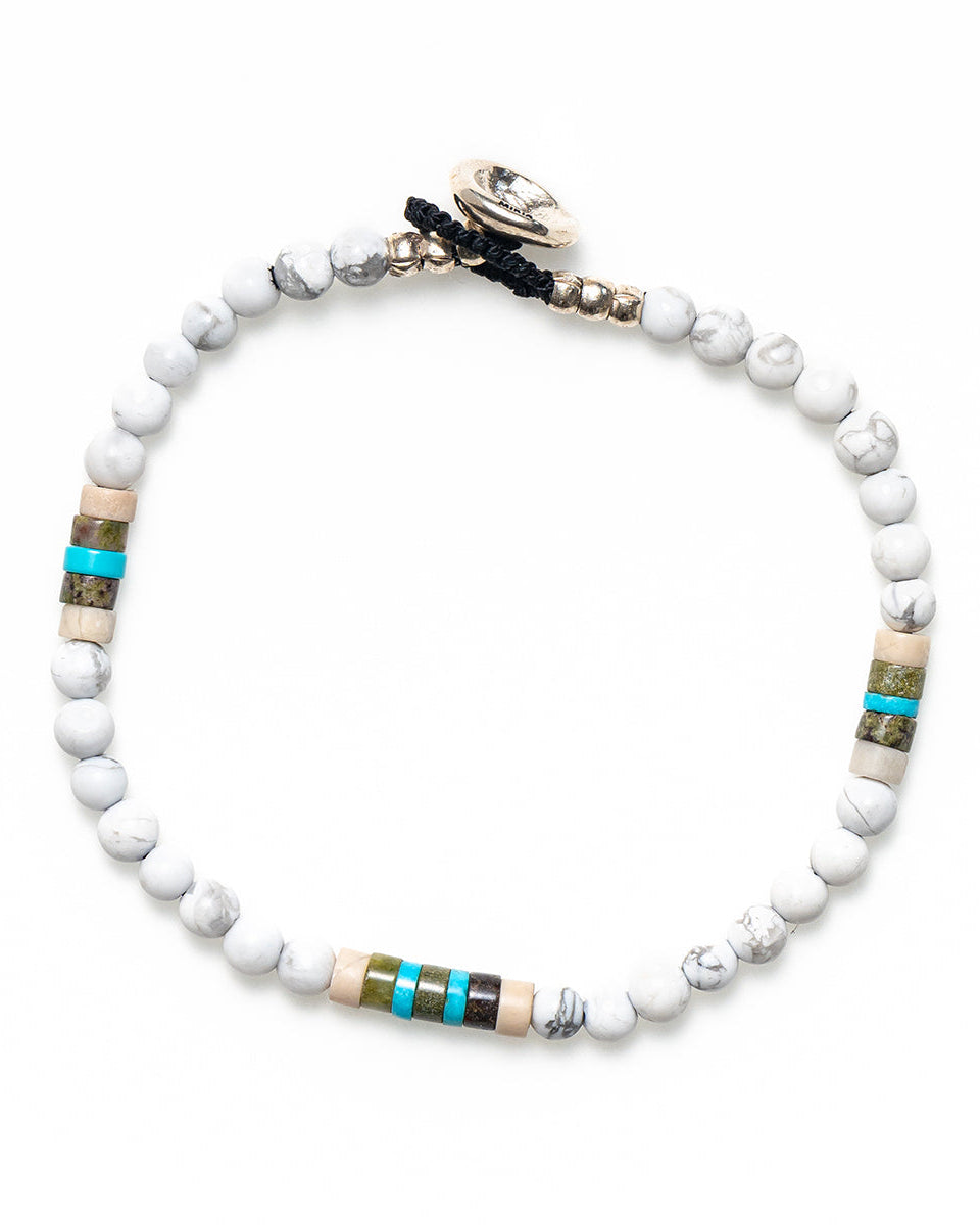 Mikia - Bracelet 4mm Stone - Blanc