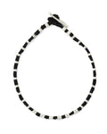 Mikia - Bracelet Small Silver Beads - Noir