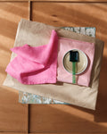 Merci - Serviette De Bain Invité En Lin Nid D'Abeille - Rose Garance