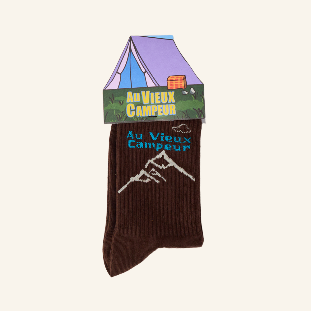 Au Vieux Campeur - Congés Payés - Mountain Range Socks - Chocolate
