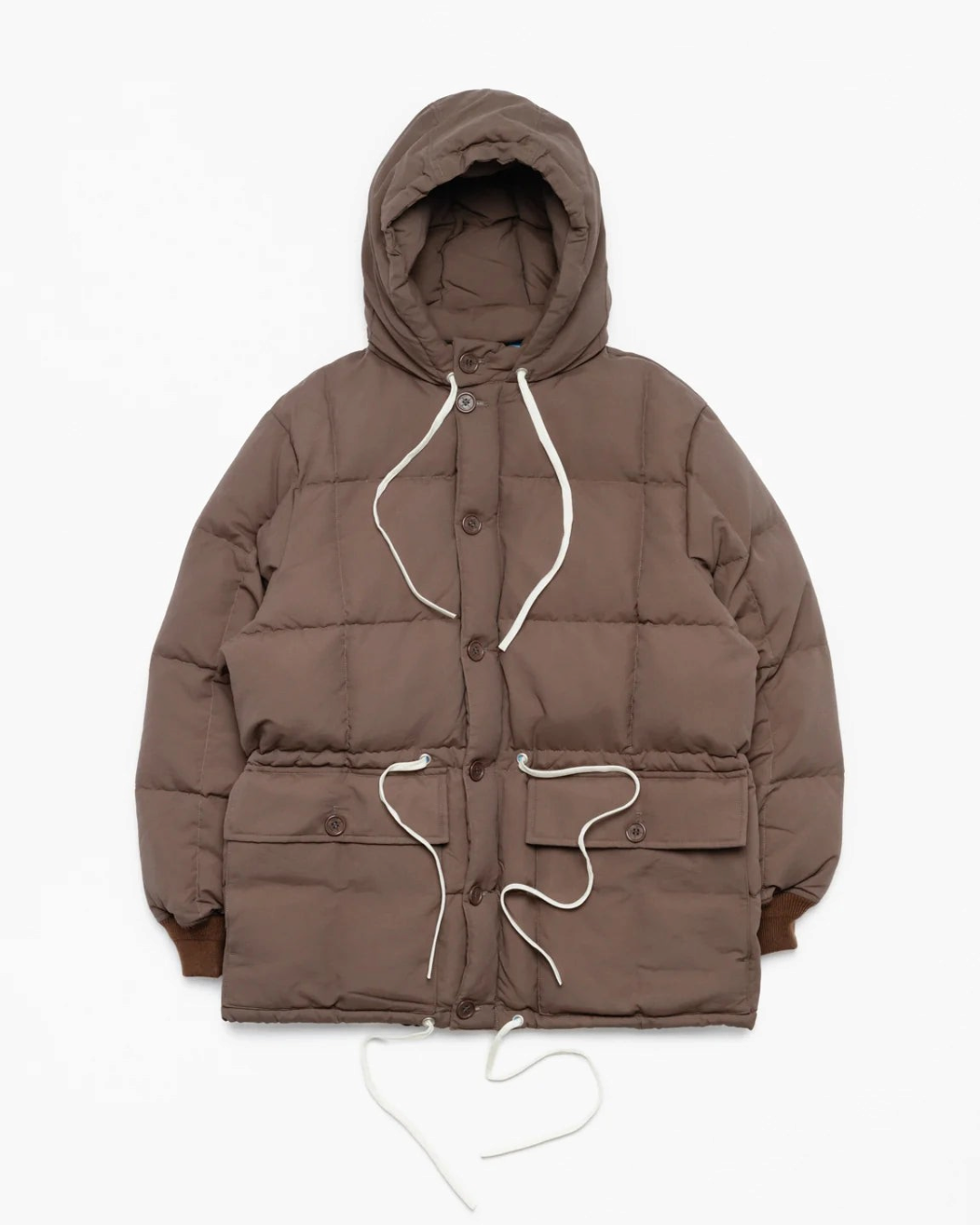 Parka matelassée Merci Paris Big Rock Candy Arctic couleur cappuccino avec capuche, cordons de serrage et poches