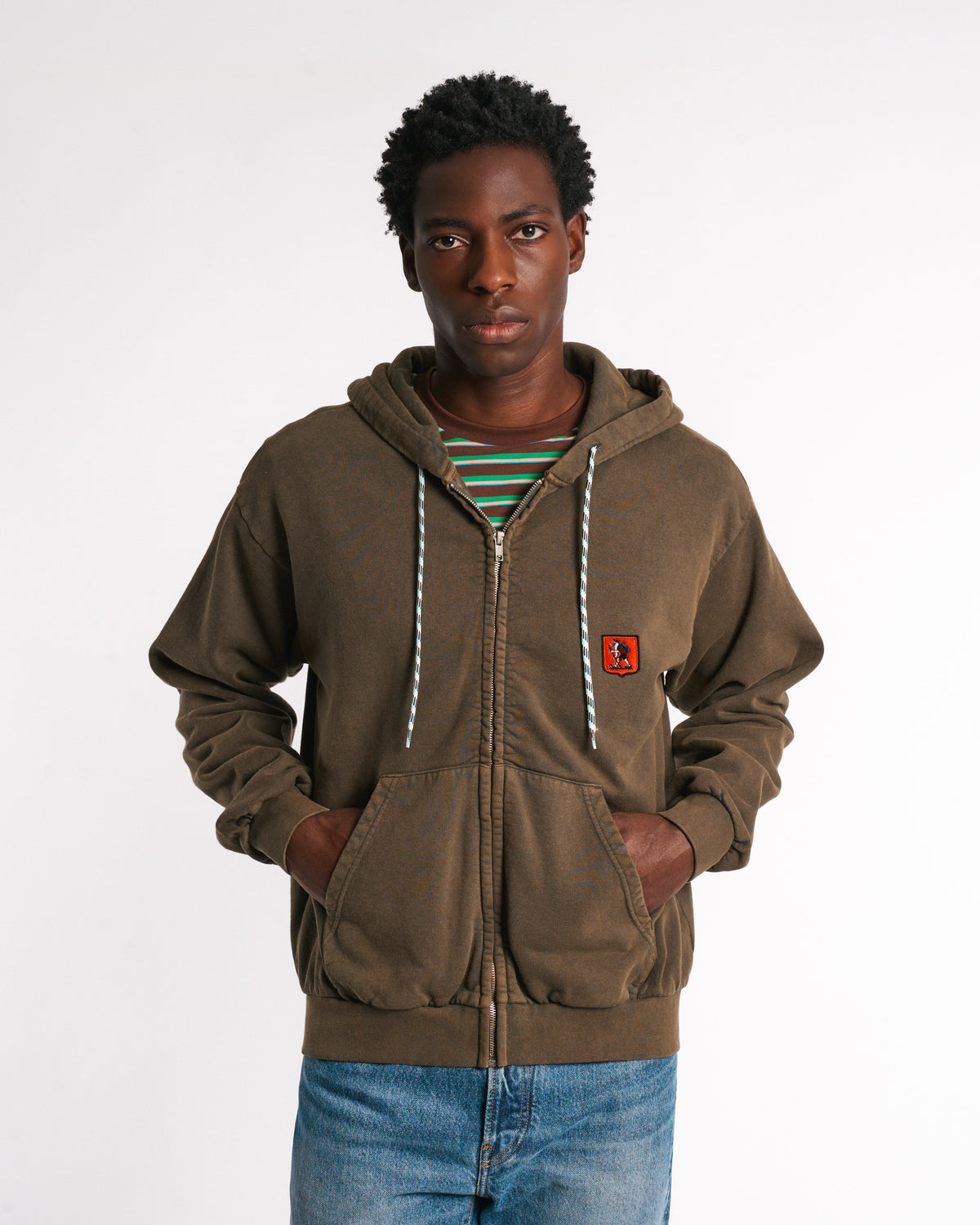 Au Vieux Campeur - Paid Holidays - Felix hooded sweatshirt - Khaki