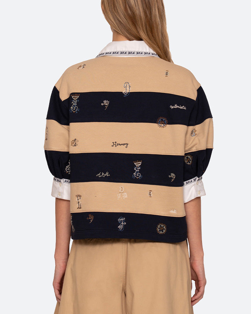 Sea NY - Top Juliet Rugby - Beige - SEA NEW YORK - vue 4