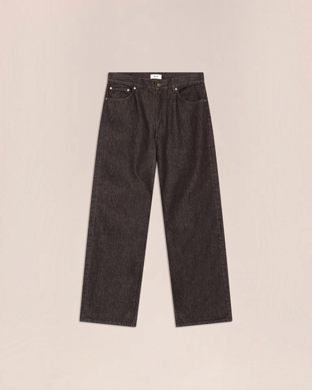 Jean droit Merci Paris NN.07 Ross en denim de coton biologique marron foncé avec coupe décontractée