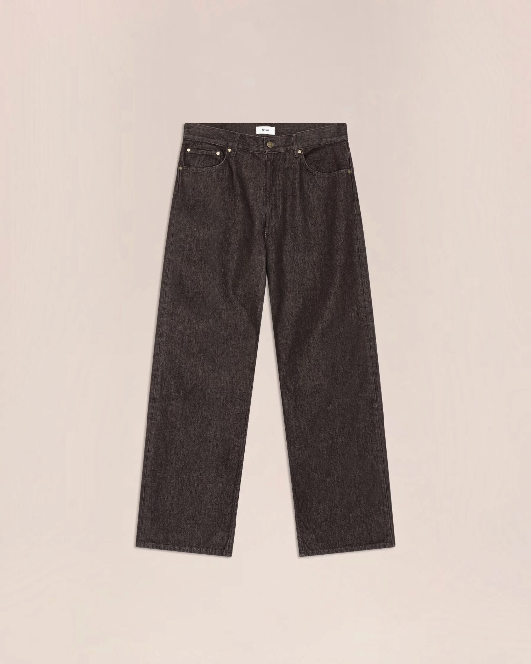 Jean droit Merci Paris NN.07 Ross en denim de coton biologique marron foncé avec coupe décontractée