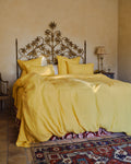 Merci - Washed linen duvet cover - Lemonade Yellow