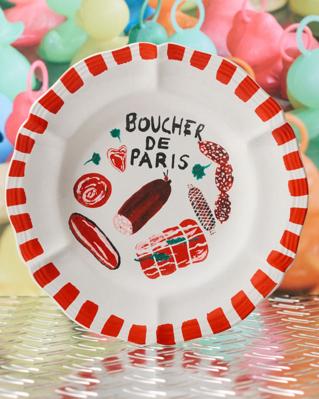 Merci - Earthernware plate - Butcher