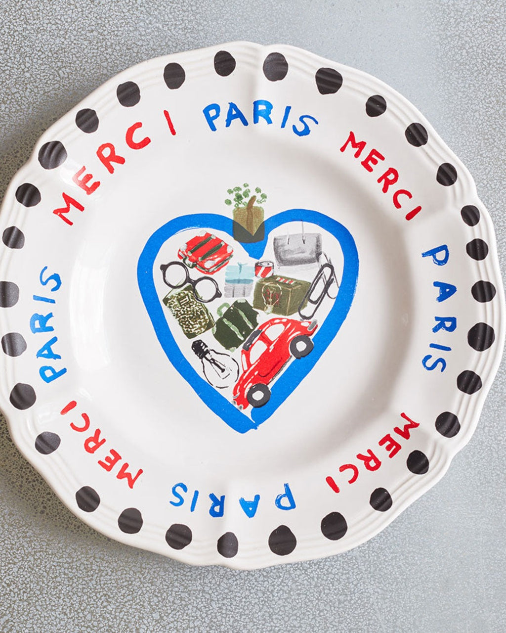 Merci - Assiette Plate En Faïence