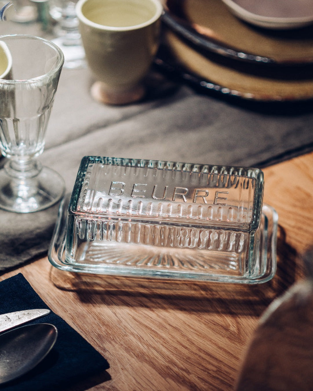 Bazar De Luxe - Glass butter dish