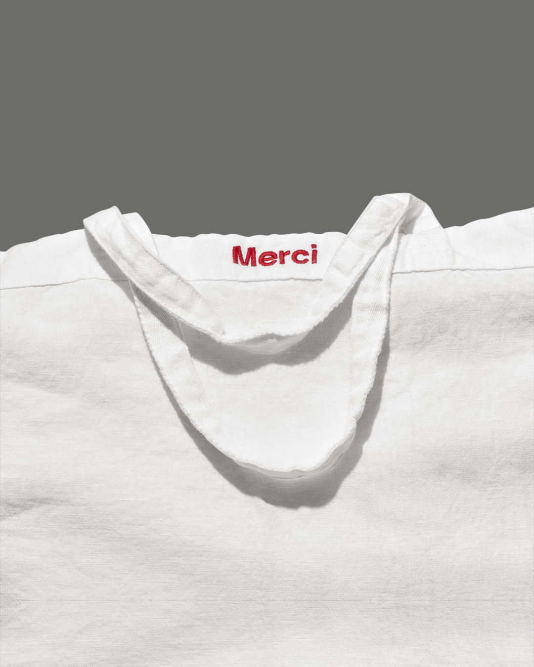 Merci - Cabas En Lin Lavé - Blanc Optique