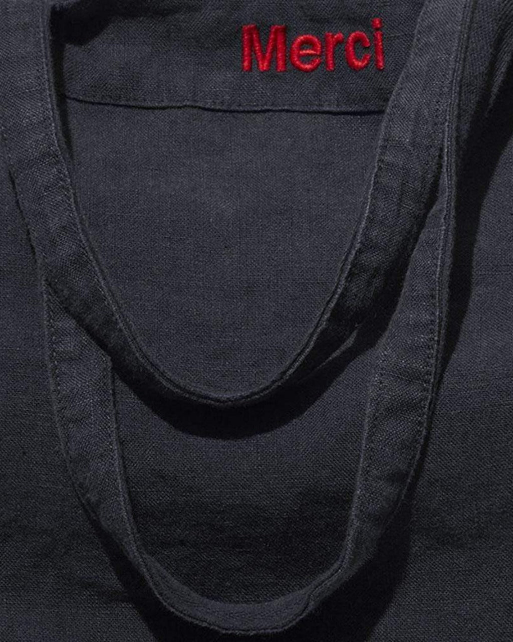 Merci - Washed linen Merci shopping bag - Ink Blue