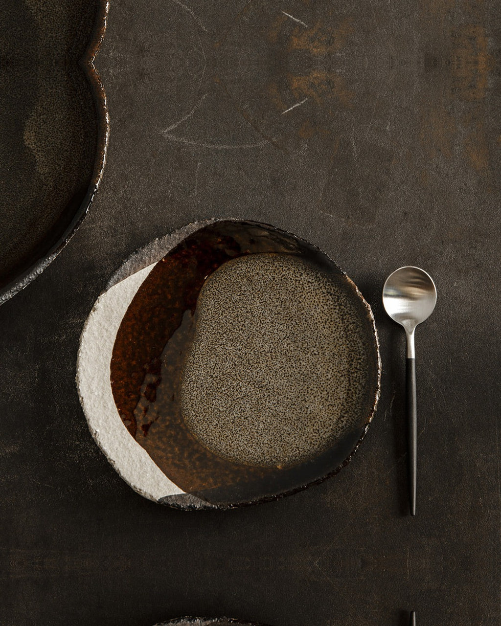 Jars Ceramistes - Assiette En Grès Émaillé Wabi - Seidou Kaki