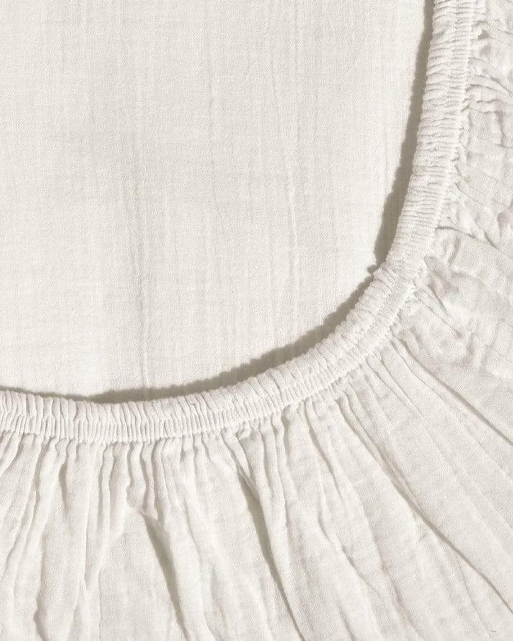 Merci - Cotton gauze fitted sheet - Meudon White