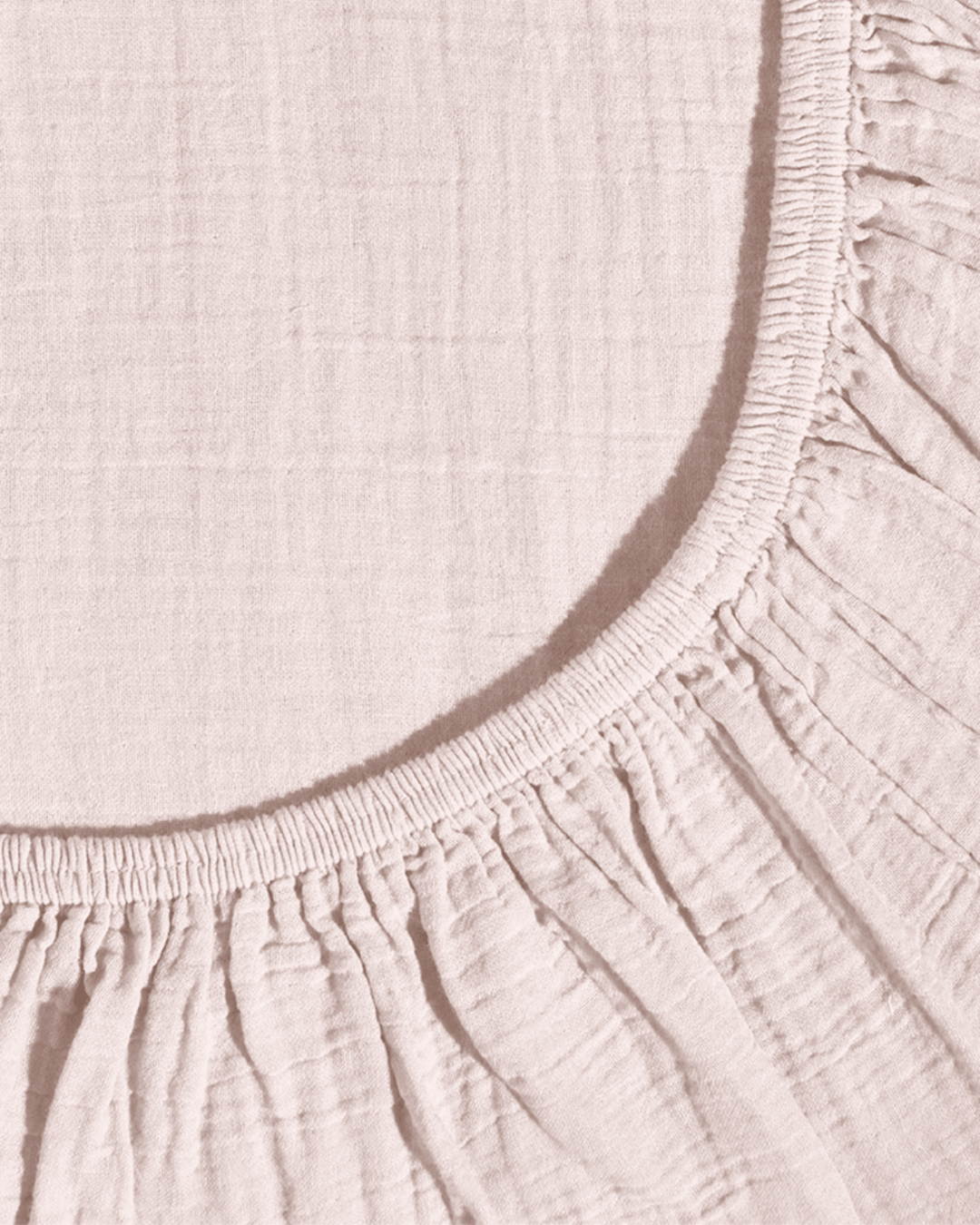 Merci - Cotton gauze fitted sheet - Rose de Bagatelle