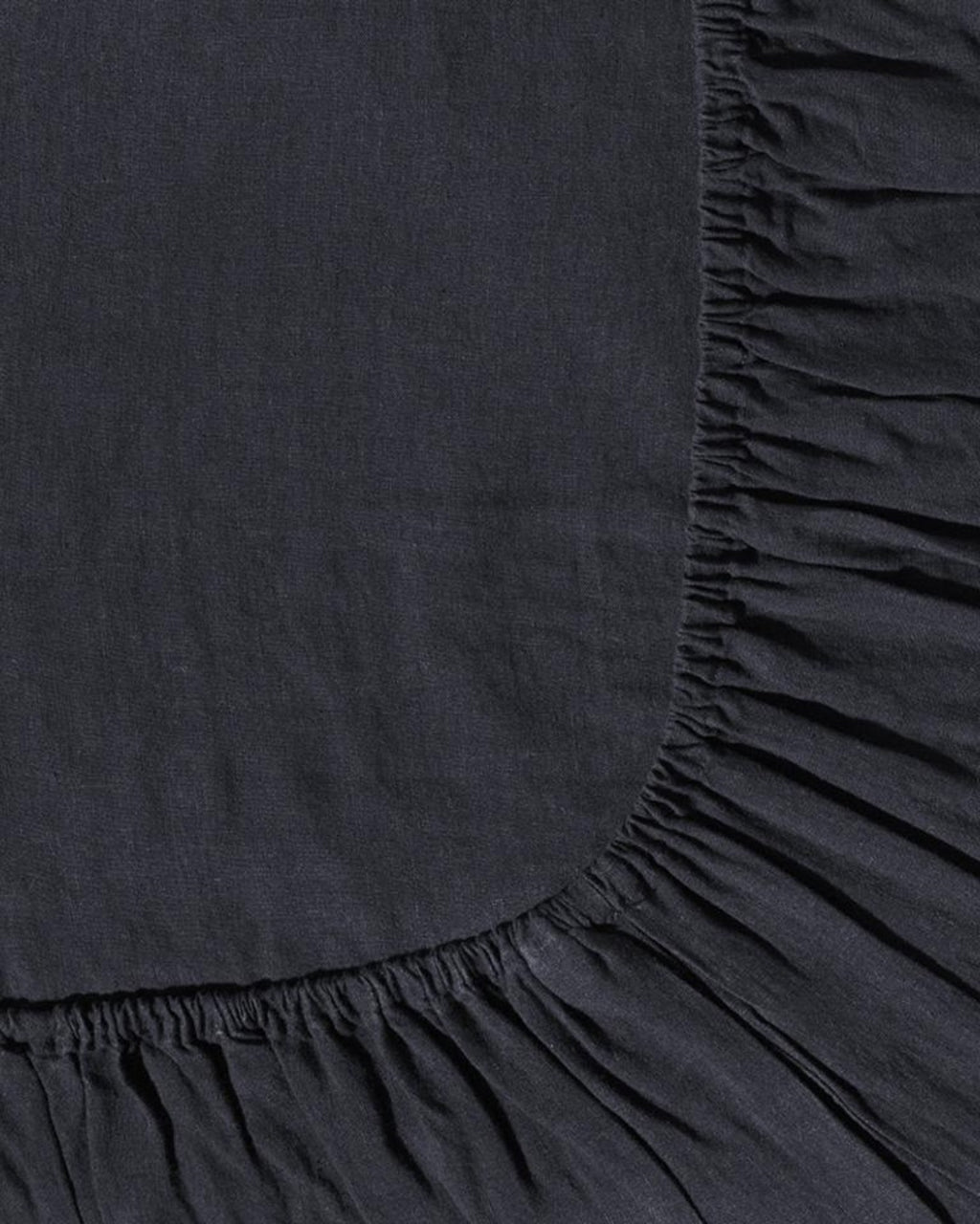 Merci - Drap-Housse En Lin Lavé - Bleu Encre
