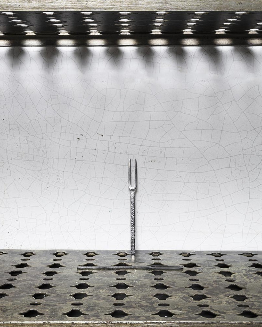Serax - Hammered metal fork - Stonewash - La Nouvelle Table