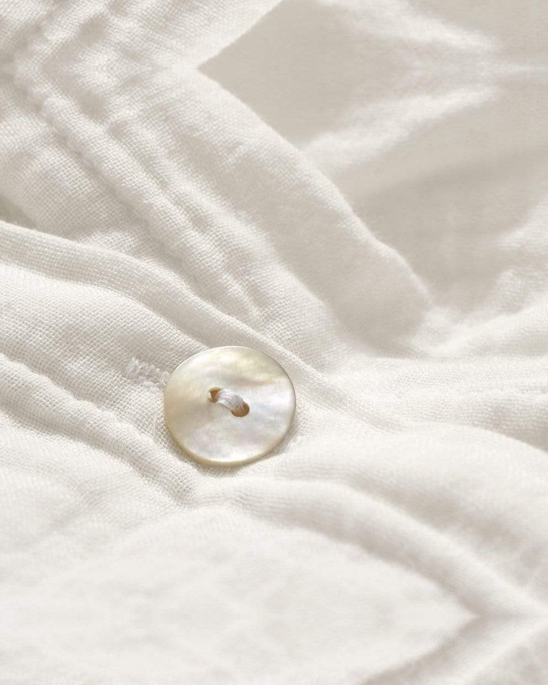 Merci - Housse De Couette En Gaze De Coton - Blanc De Meudon