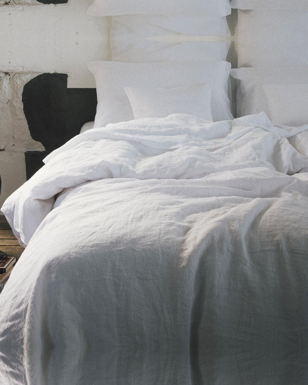 Merci - Washed linen duvet cover - Optical White
