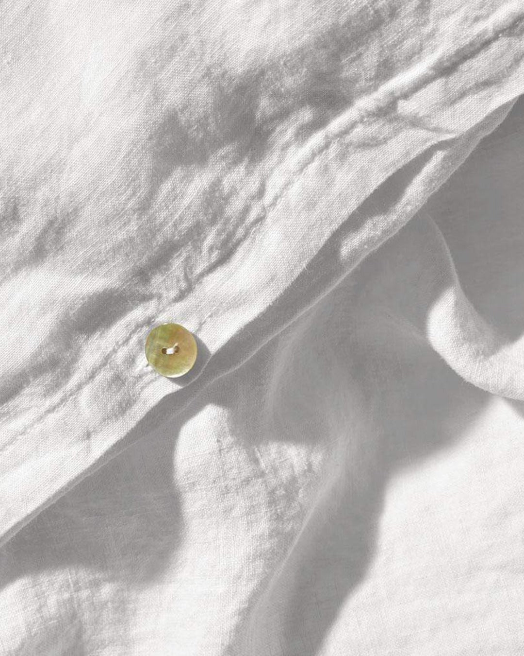 Merci - Washed linen duvet cover - Optical White