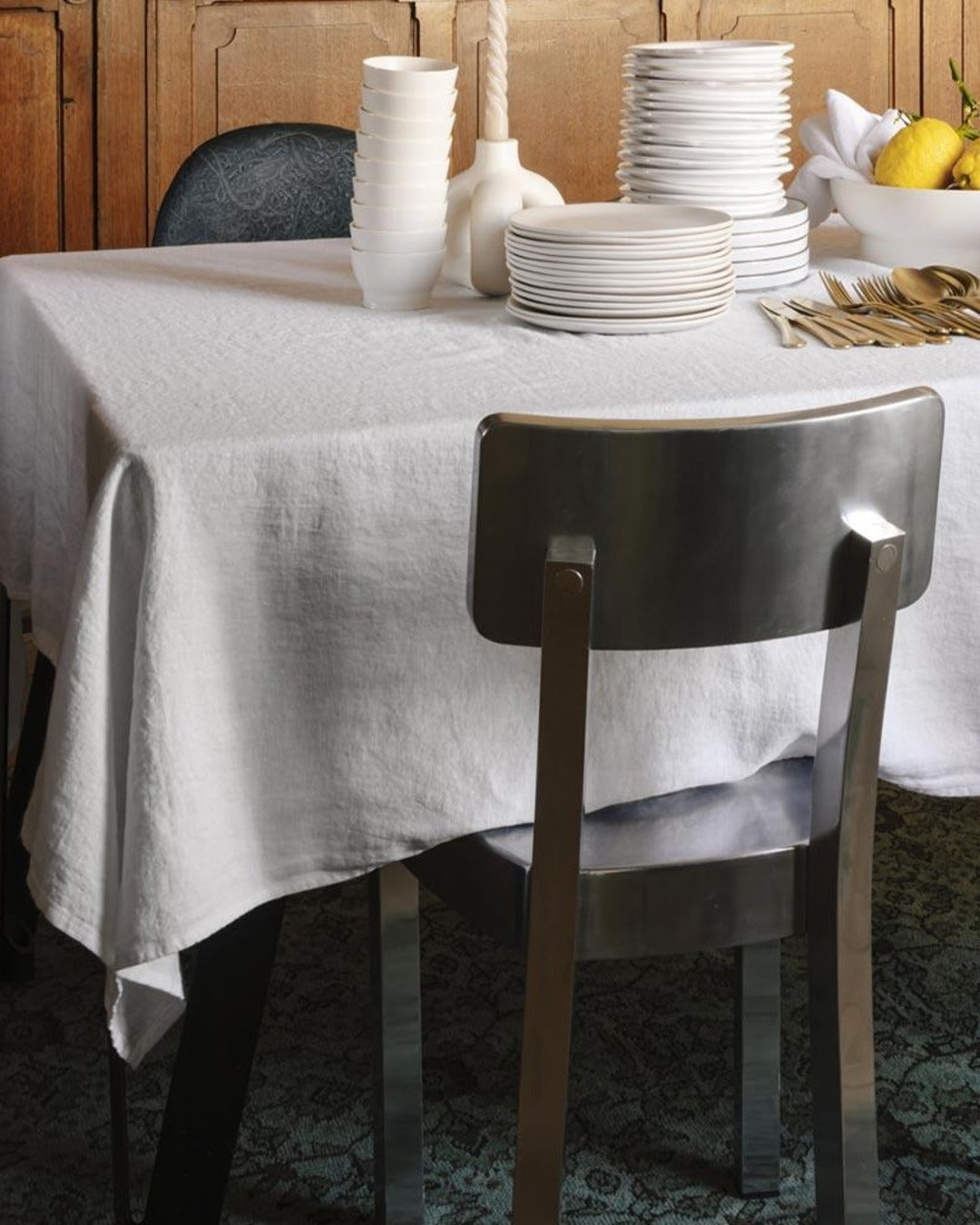 Merci - Nappe En Lin Lavé - Blanc Optique