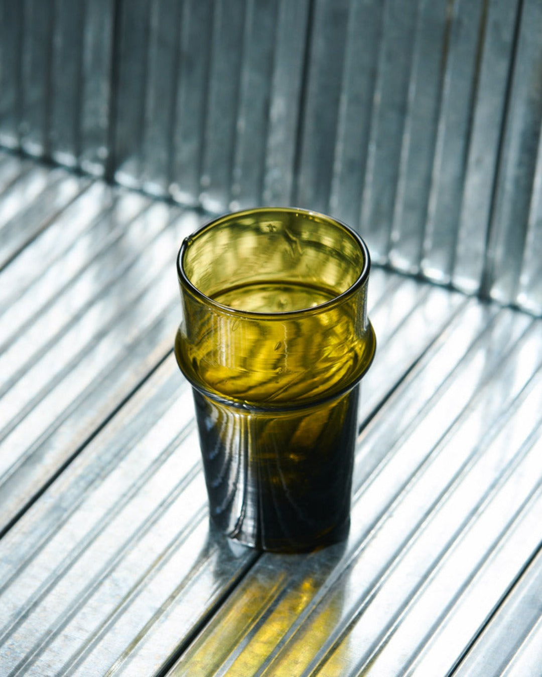 Household Hardware - Petit Verre Marocain En Verre Soufflé - Vert Foncé