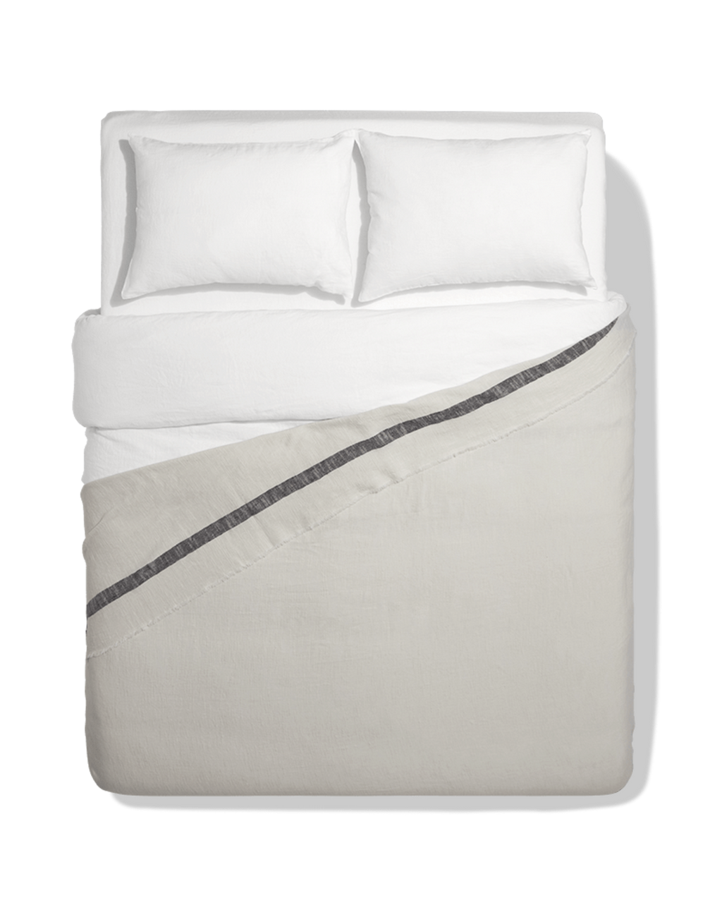 Merci - Pure washed linen plaid - Ecru