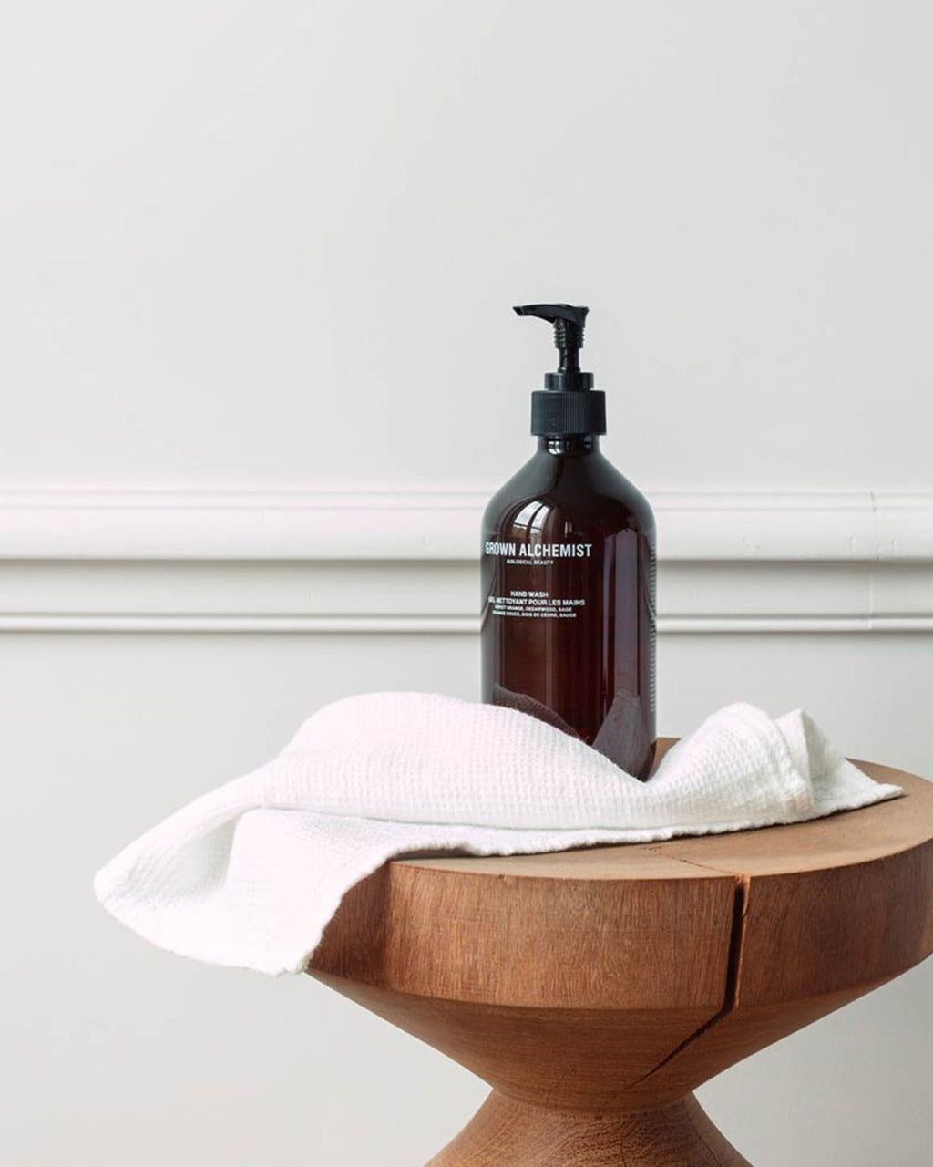 Merci - Serviette De Bain Invité En Lin Nid D'Abeille - Blanc Optique