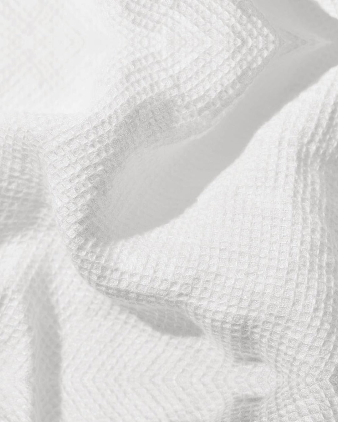Merci - Serviette De Bain Invité En Lin Nid D'Abeille - Blanc Optique