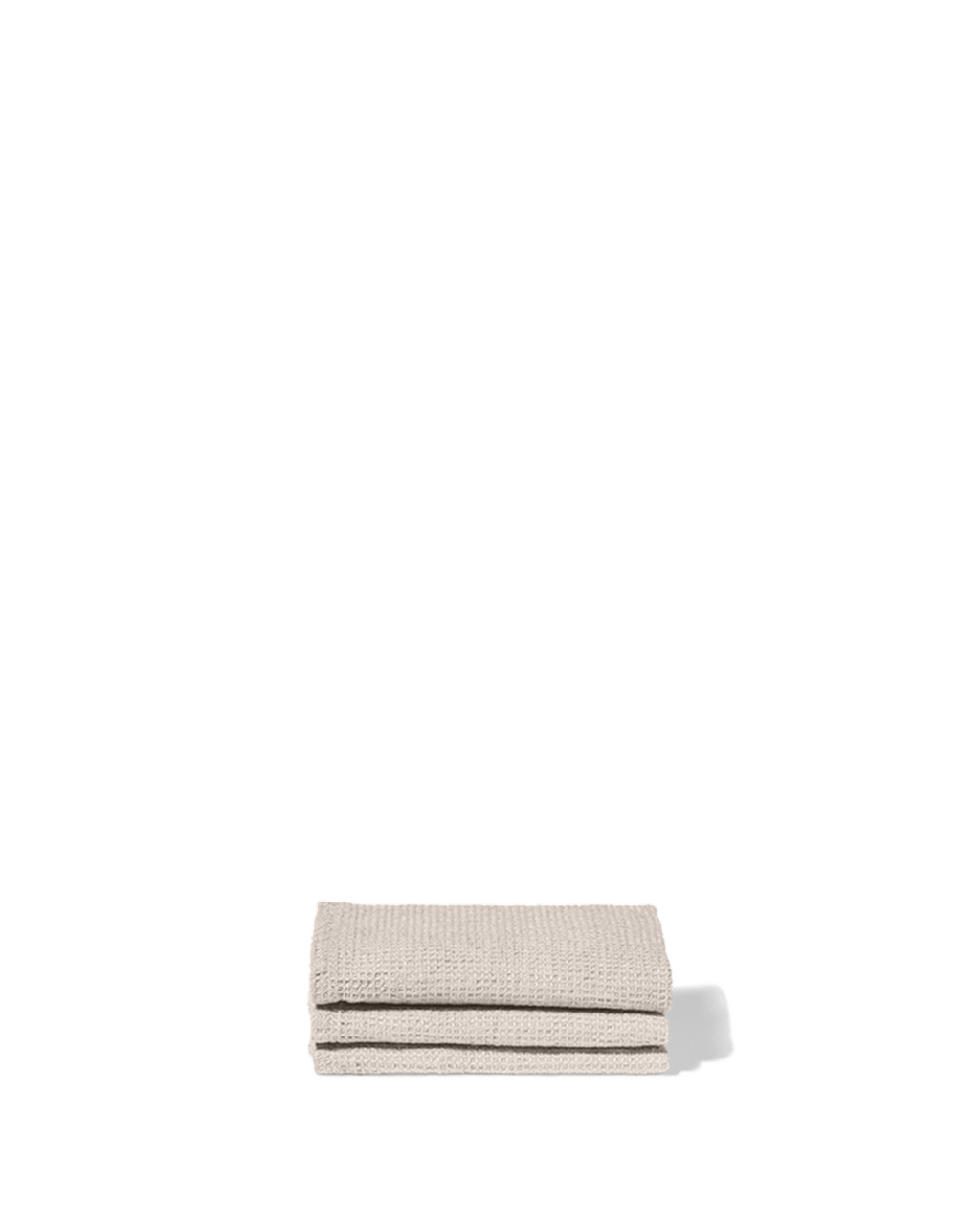 Merci - Serviette De Bain Invité En Lin Nid D'Abeille - Pierre