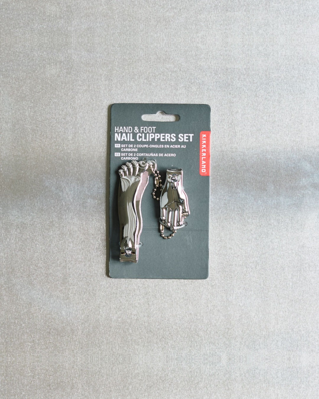 Kikkerland - Set De 2 Coupe-Ongles Pour Mains Et Pieds - Argenté