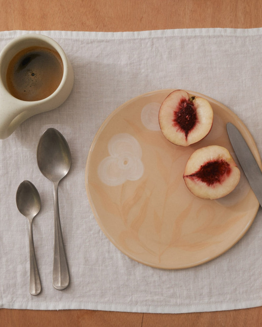 Merci - Washed linen placemat - Optical White