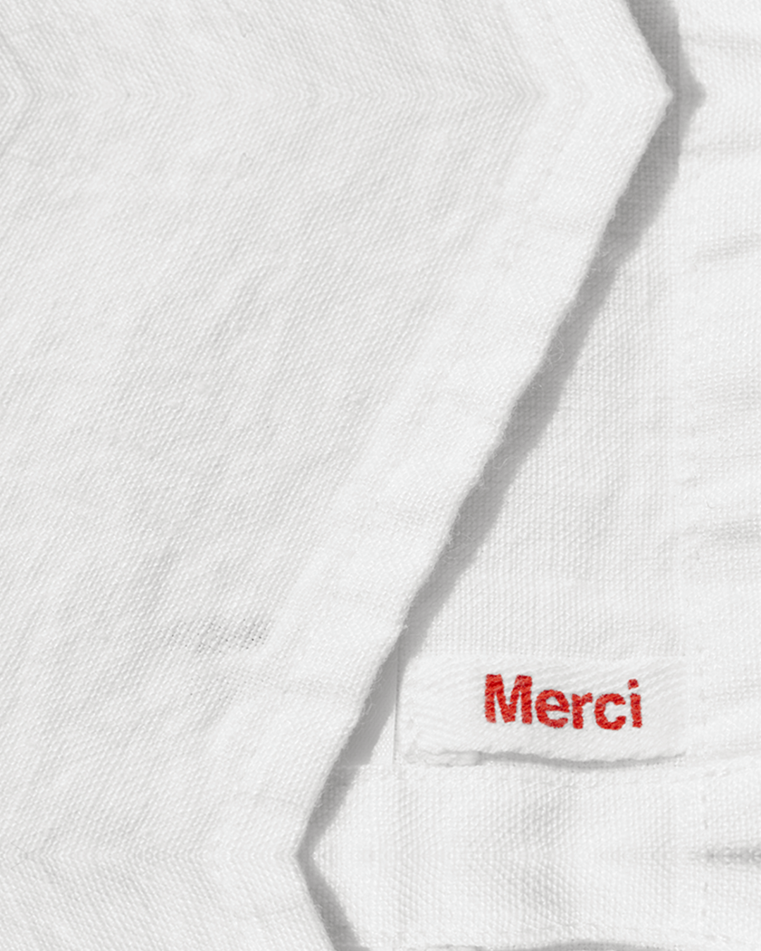 Merci - Washed linen placemat - Optical White