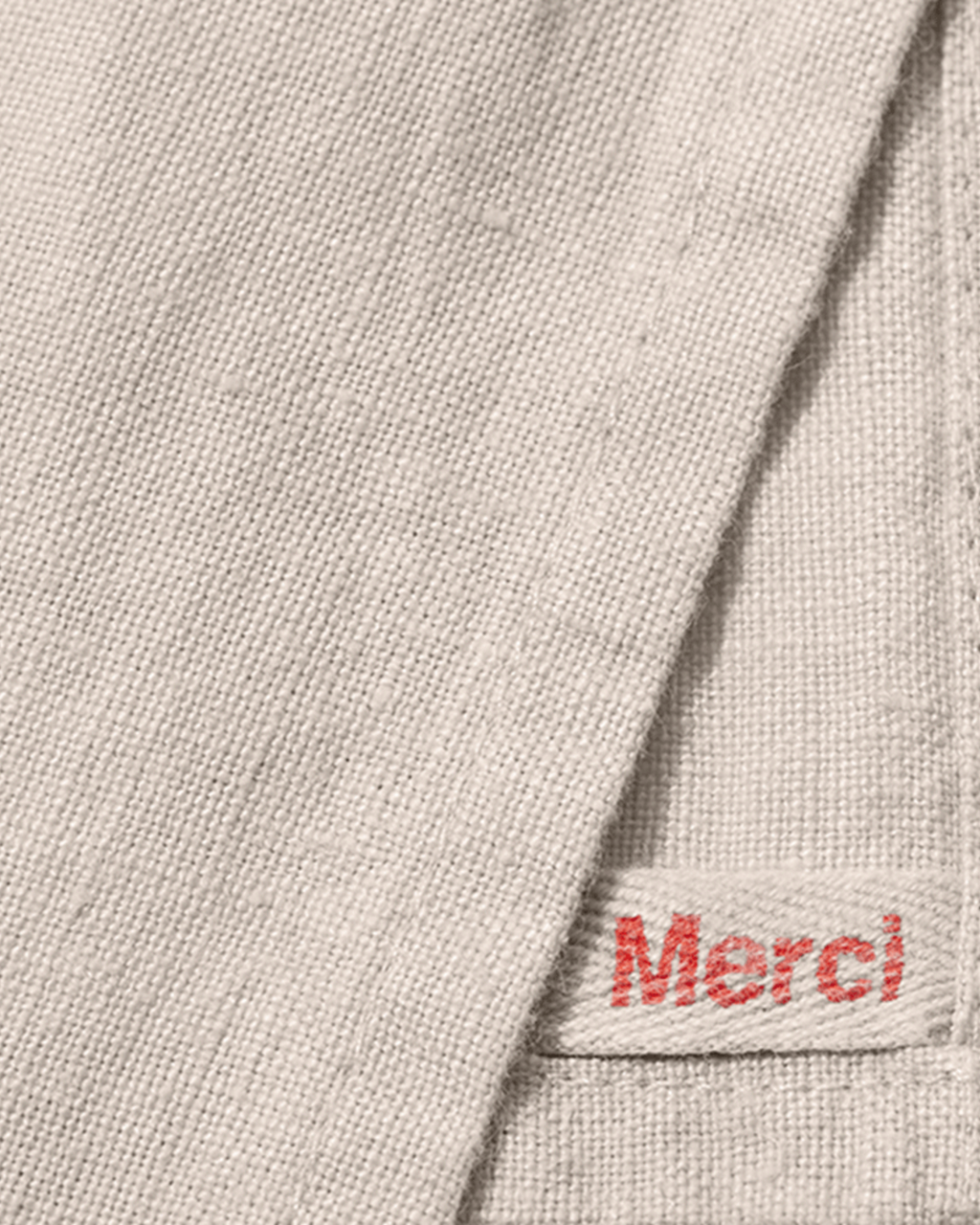 Merci - Washed linen placemat - Stone