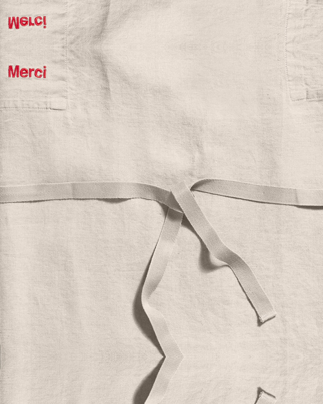 Merci - Tablier En Lin Lavé - Pierre